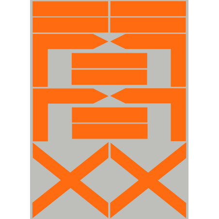 balises circuits GR équestre - 14 pièces - Sticker/autocollant