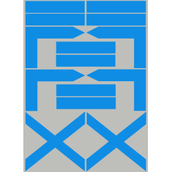 balises circuits GR bleu - 14 pièces - Sticker/autocollant