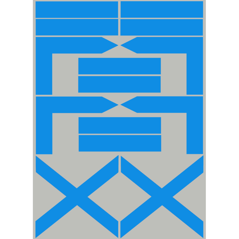 balises circuits GR bleu - 14 pièces - Sticker/autocollant