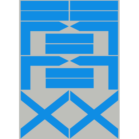 balises circuits GR bleu - 14 pièces - Sticker/autocollant