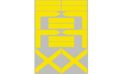 balises circuits GR jaune - 14 pièces - Autocollant(sticker)