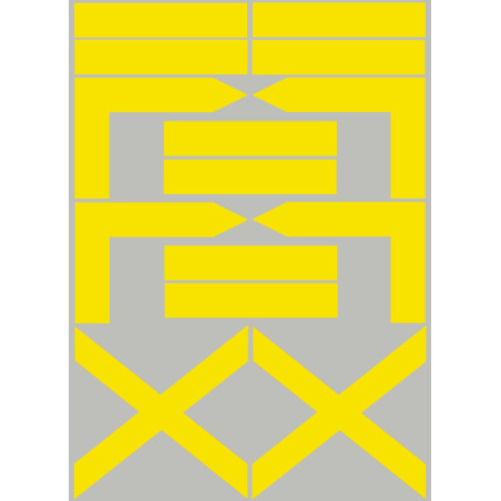 balises circuits GR jaune - 14 pièces - Sticker/autocollant