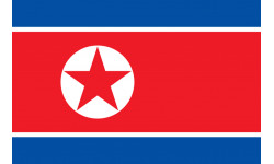 Drapeau Corée du Nord - 19.5 x 13 cm - Autocollant(sticker)