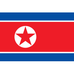 Drapeau Corée du Nord - 15 x 10 cm - Sticker/autocollant