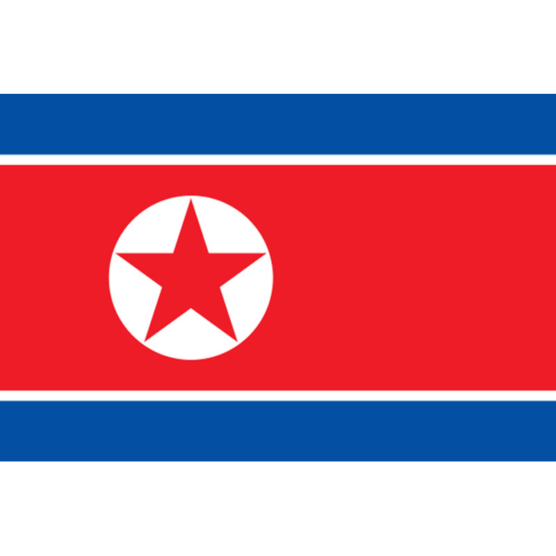 Drapeau Corée du Nord - 15 x 10 cm - Sticker/autocollant