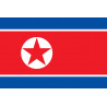 Drapeau Corée du Nord - 15 x 10 cm - Autocollant(sticker)