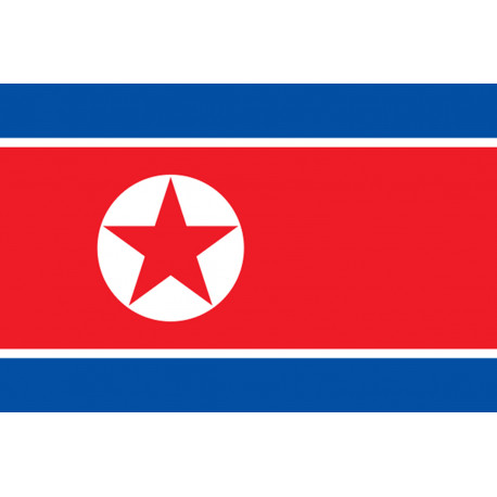 Drapeau Corée du Nord - 5 x 3.3 cm - Autocollant(sticker)