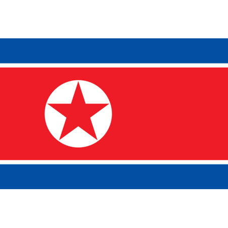 Drapeau Corée du Nord - 5 x 3.3 cm - Sticker/autocollant