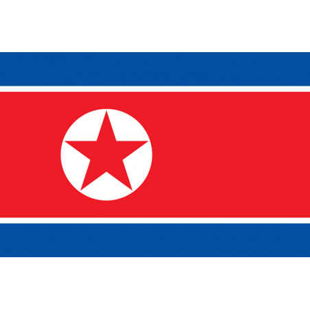 Drapeau Corée du Nord - 5 x 3.3 cm - Autocollant(sticker)