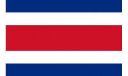 Drapeau Costa Rica - 15 x 10 cm - Autocollant(sticker)