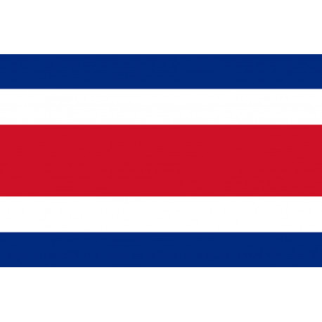 Drapeau Costa Rica - 15 x 10 cm - Autocollant(sticker)