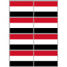 Drapeau Yémen - 8 stickers - 9.5 x 6.3 cm - Sticker/autocollant