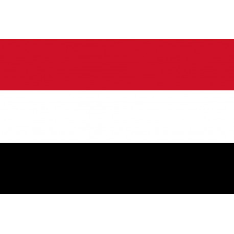 Drapeau Yémen - 15 x 10 cm - Autocollant(sticker)