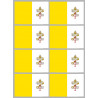 Drapeau Vatican - 8 stickers - 9.5 x 6.3 cm - Autocollant(sticker)