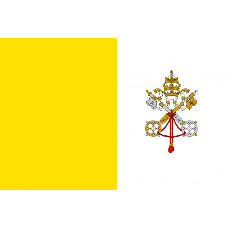 Drapeau Vatican - 19.5 x 13 cm - Autocollant(sticker)