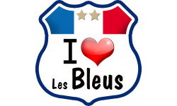 I love les bleus ! - 10x10cm - Autocollant(sticker)