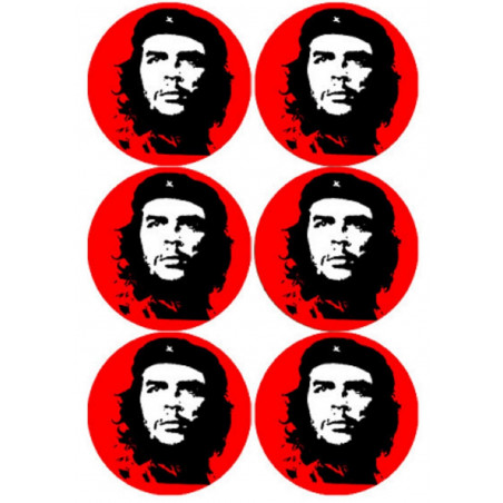 Ernesto "Che" Guevara (6 fois 9cm) - Autocollant(sticker)