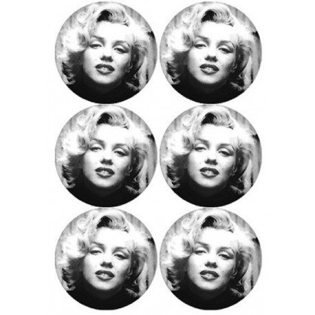 Marilyn Monroe (6 fois 9 cm) - Autocollant(sticker)