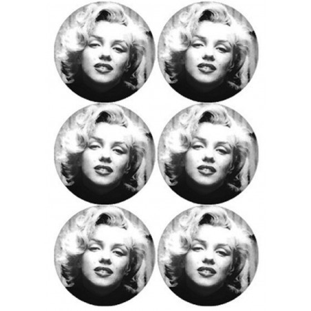 Marilyn Monroe (6 fois 9 cm) - Autocollant(sticker)