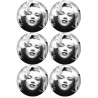 Marilyn Monroe (6 fois 9 cm) - Sticker/autocollant