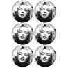 Marilyn Monroe (6 fois 9 cm) - Autocollant(sticker)