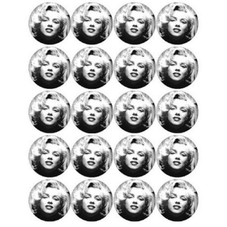 Marilyn Monroe (20 stickers de 9 cm) - Autocollant(sticker)