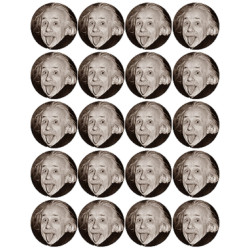Albert Einstein (20 fois 5cm) - Sticker/autocollant