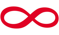 symbole infini - 15x6cm - Autocollant(sticker)