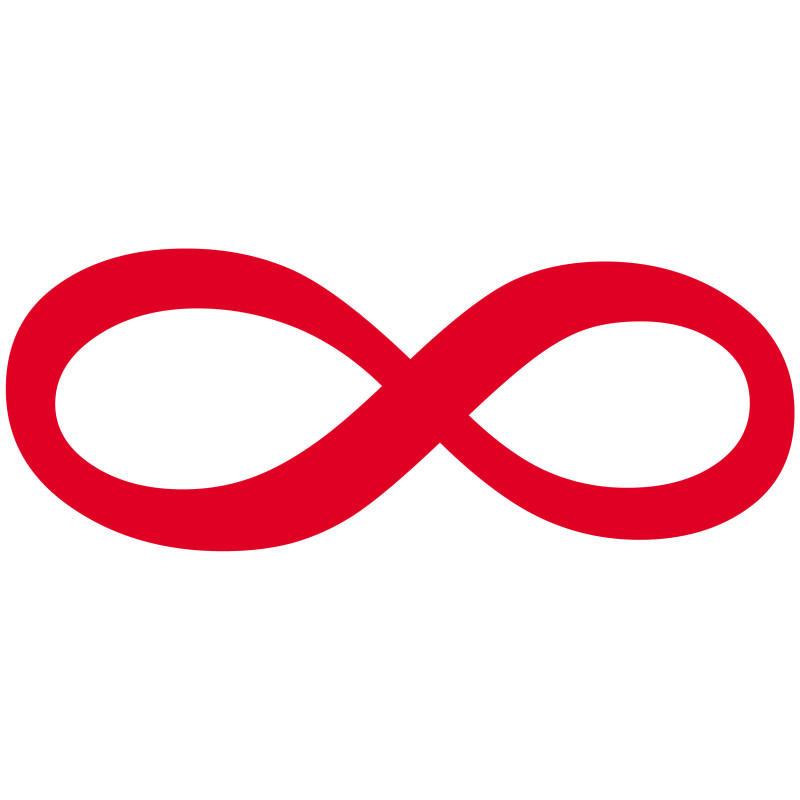 symbole infini - 15x6cm - Sticker/autocollant