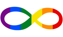 symbole infini LGBT - 15x6cm - Autocollant(sticker)