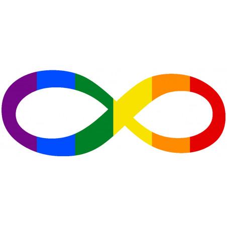 symbole infini LGBT - 15x6cm - Autocollant(sticker)