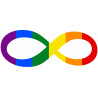 symbole infini LGBT - 15x6cm - Autocollant(sticker)