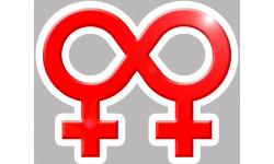 amour infini lgbt lesbien - 20x16cm - Autocollant(sticker)