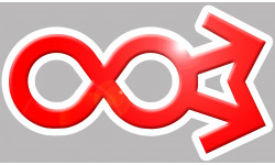 amour infini lgbt gay - 29x17cm - Autocollant(sticker)