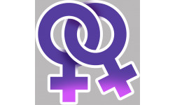 symbole d'attachement gay lesbien - 5x5cm - Autocollant(sticker)