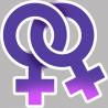 symbole d'attachement gay lesbien - 15x15cm - Autocollant(sticker)