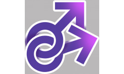 symbole lgbt d'attachement gays - 5x5cm - Autocollant(sticker)