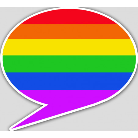 Bulle LGBT - 29x26cm - Autocollant(sticker)