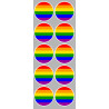  drapeau LGBT - 10 stickers de 5cm - Autocollant(sticker)