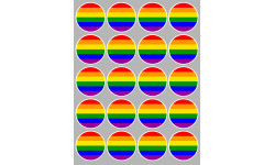  drapeau LGBT - 20 stickers de 5cm - Autocollant(sticker)