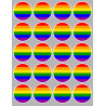  drapeau LGBT - 20 stickers de 5cm - Autocollant(sticker)