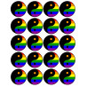 YIN YANG LGBT - 20 stickers de 5cm - Autocollant(sticker)
