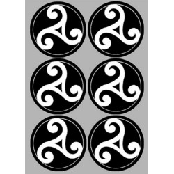 Bretagne Triskel (6 fois 9cm) - Autocollant(sticker)