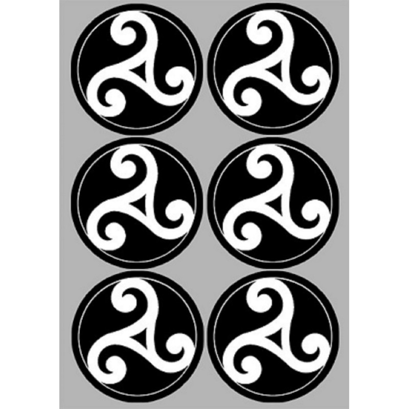 Bretagne Triskel (6 fois 9cm) - Autocollant(sticker)