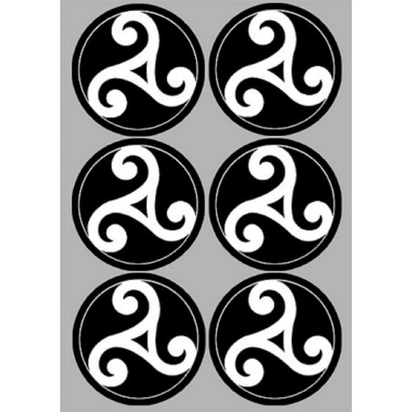 Bretagne Triskel (6 fois 9cm) - Autocollant(sticker)