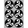 Bretagne Triskel (6 fois 9cm) - Autocollant(sticker)