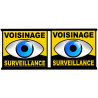 voisinage surveillance - 2fois 10cm - Sticker/autocollant