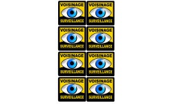voisinage surveillance -  8 autocollants 5x5cm - Autocollant(sticker)