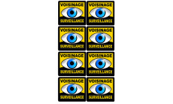 voisinage surveillance - 8fois 5cm - Autocollant(sticker)