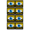 voisinage surveillance - 8fois 5cm - Autocollant(sticker)